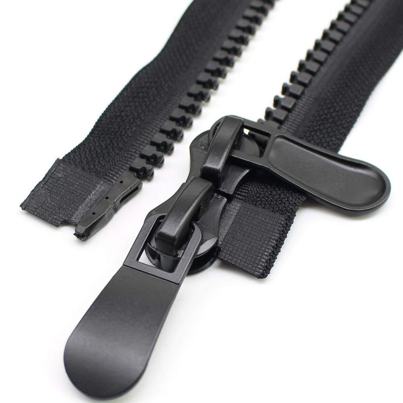 YaHoGa #15 30" Super Large Two Way Separating Plastic Zippers for Sewing, Parka, Winter Coat Heavy Duty Zippers Bulk (Huge Size) - Image 5